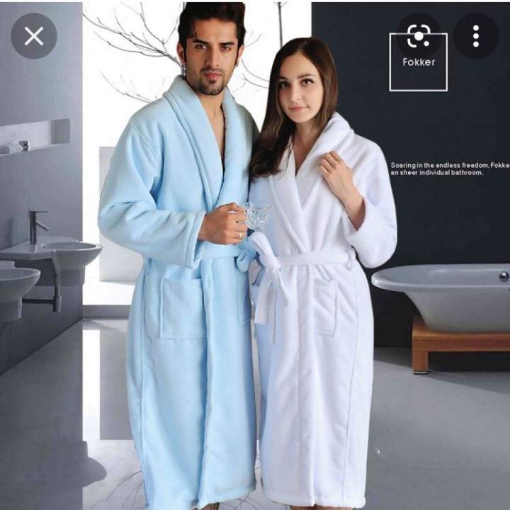 Unisex Combo Of 2 Unisex Bathrobe - Pack Of 2 Multi Function Men And Women Bath Robe In Bath Gown Night Dress