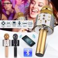 Wenefang Wireless Microphone Bluetooth Karaoke Speaker WS 858 Speaker Hot Selling Handheld Microphone NEW Kids Gift Karaoke Mic Music Player. 