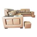 Sunrise Furniture Hs-28 L-Shape Wooden Sectional Sofa - Light Brown. 
