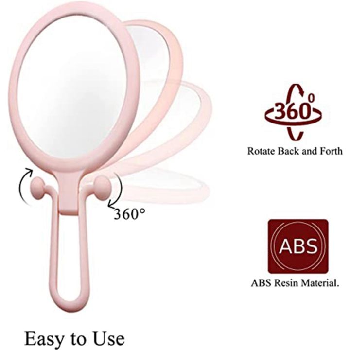 JAERBEE%2010X%20Handheld%20Magnifier,%20Double%20Sided%20Folding%20Makeup%20Mirror,%20Portable%20Handheld%20Mirror%20with%20Adjustable%20Handle(Pink)%20-%20Image%203