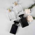 One glass refillable perfume bottle, 30ml/50ml fine mist atomizer, portable cosmetic sample container, travel accessories. 