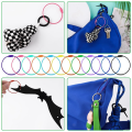 120Pcs Wire Key Rings Cable Wire Key Chain with Screw Lock, 6 Inch for Outdoor Hiking (12 Colors). 
