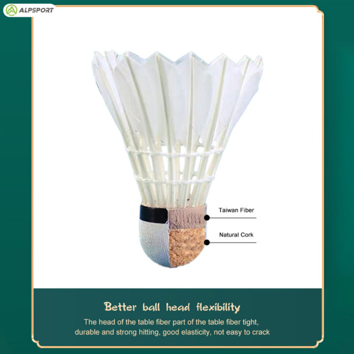 Alpsport%20606%20Cloud%20Crane%20100%25%20Goose%20Feather%206%20Pcs%20Badminton%20Shuttlecock%20Amateur%20Training%20Original%20Ball%20Standard%20Quality%20Durable%20For%20-%20Image%205