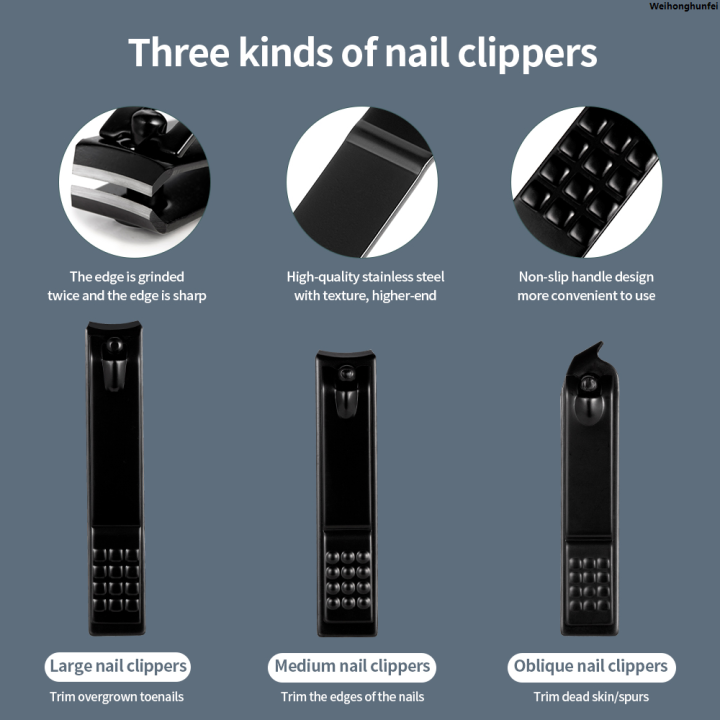 WeihonghunfeiSales%20promotion%20%E3%80%90New%20arrival%E3%80%917/10/16/18%20pcs%20Manicure%20Cutters%20Nail%20Clipper%20Set%20Household%20Stainless%20Steel%20Ear%20Spoon%20Nail%20Clippers%20Pedicure%20Nail%20Scissors%20Tool%20-%20Image%205