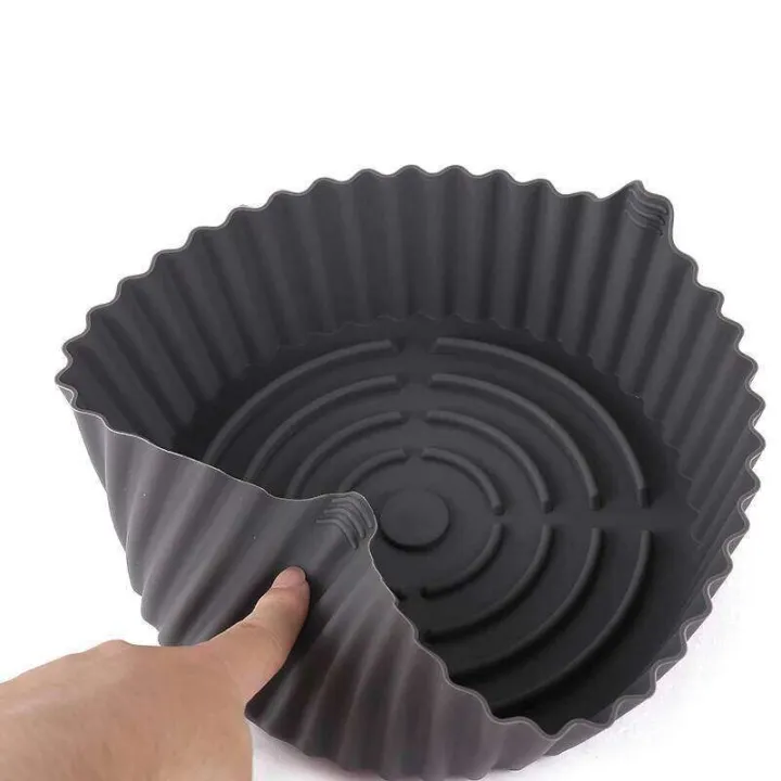 23cm%20Airfryer%20Paper%20Silicone%20BBQ%20Basket%20Mat%20Reusable%20Oven%20Baking%20pizza%20Tray%20Nonstick%20pot%20Liner%20Replacement%20Grill%20Pan%20-%20Image%204