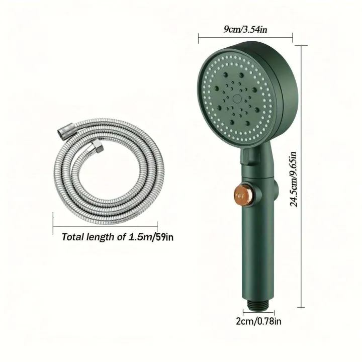 High-Pressure%20Handheld%20Shower%20Head%20Set%20with%2059.06inch%20Hose%20-%20Wall%20&%20Hanging%20Mount%20Rainfall%20Spray,%20Polished%20Plastic%20Body%20Spa%20Show%20-%20Image%203