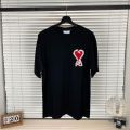 25 Summer New Fashion Brand A*I Heart Patch Round Neck Short Sleeve Loose Fit Unisex Casual Versatile Fashion Top T T-shirt. 