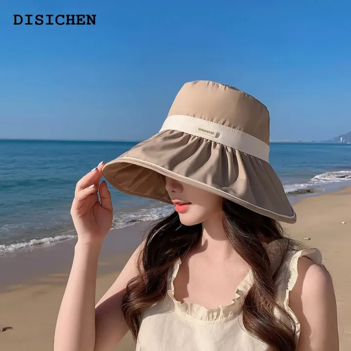DISICHEN%20Portable%202023%20new%20Women's%20bucket%20hat%20Solid%20bow%20style%20Panama%20caps%20fashion%20luxury%20hat%20fisherman%20hat%20Ladies%20summer%20sun%20Travel%20Beach%20Hat%20-%20Image%203