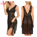 Fancyra  Lace Floral Babydoll  Knee Length Nightwear Lingerie Free Size For Women. 