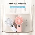 Portable Mini Handheld Electric Fan Support 5 Adjustable Wind Speed. 