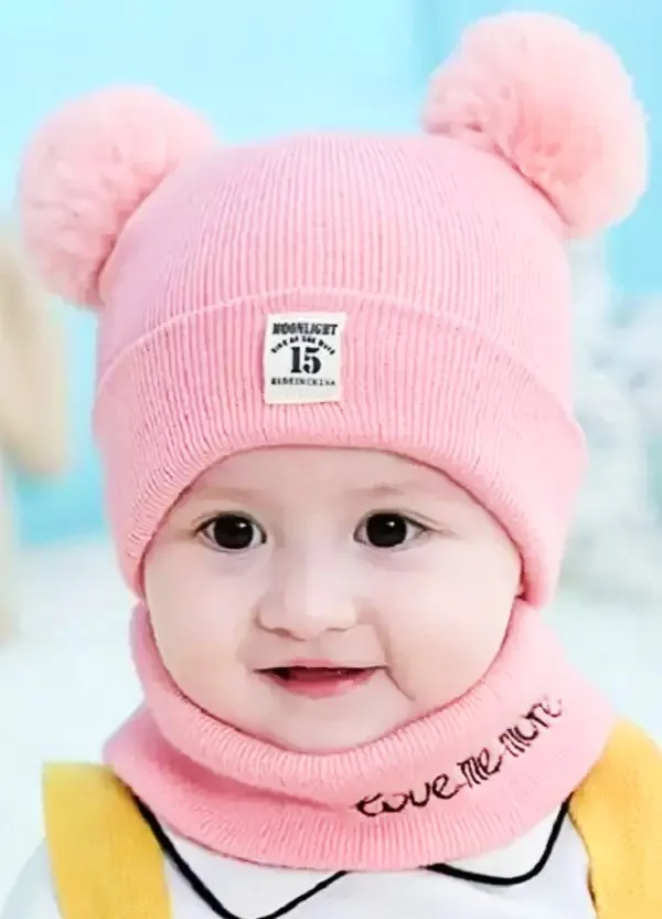 Beanie Toddler Girl Fashion Hats Baby Knit Hat Scarf Set Toddler