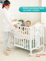 Movable Wooden Baby Crib With Wheels. 