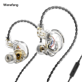 Wenefang TRN CS4 HIFI IEMs 10mm Dynamic Driver Earphones In-Ear Monitor Headphones Gaming Headset Sports Earbuds with Detachable Cable. 