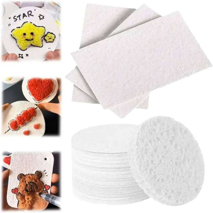 10PCS DIY Foam Texture Painting Paper Kid Creative 3D Art Magic Drawing Tools Child Educational Toy Gift Facial Sponge
