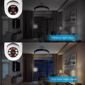 Shoppoint  WiFi Bulb CCTV Camera 4MP | 360&deg; Dual Lens PTZ Smart Security Camera with Night Vision Motion Alert Two Way Audio SD Support. 