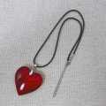 MASALA COTTAGE -Y2k Cute 19 mm Bloody Red Heart Charm Pendant Necklace Or Necklaces For Women's. 