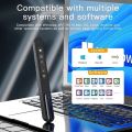 High-quality 2.4GHz Wireless Presentation Clicker Charging Hyperlink PPT Laser Flip Pen Infrared Remote Red Light Laser Pointer Projector Presentation. 