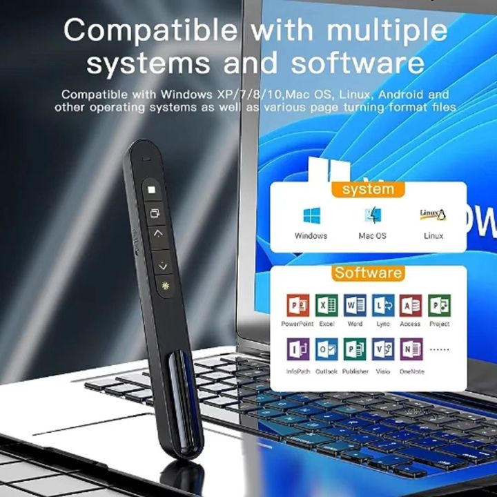 High-quality%202.4GHz%20Wireless%20Presentation%20Clicker%20Charging%20Hyperlink%20PPT%20Laser%20Flip%20Pen%20Infrared%20Remote%20Red%20Light%20Laser%20Pointer%20Projector%20Presentation%20-%20Image%208