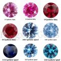 1.0~3.0mm100pcs Synthetic Ruby Red Beads Round Nano Loose Blue Spinel Stones Cubic Zirconia Multicolor Gems For Jewelry AAAAA. 