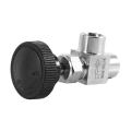 JAERBEE 2X Needle Valve Adjustable Needle Valve 1/4 Inch Right Angle Female Thread SS304 for Water Gas Oil. 
