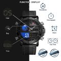 NAVIFORCE  Nf9134 Men Luxury Sports Military Leather Wrist Strap Analog Digital Quartz Double Time Watch. 