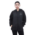 Brand Select Unisex Hybrid Black Fleece Jacket with Quilted Vest – Thermal Zip-Up Outerwear. 
