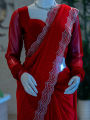 Sarawaski Worked Border Saree in Red Color. 
