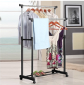 Adjustable Double Pole Telescopic Clothes Rack. 