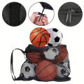 Portable shoulder storage bag ball bag basketball piece 1 large capacity football drawstring ball storage bag sports equipment. 