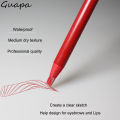 6PCS Red Waterproof Long Lasting Microblading Lip Liner Pencil Peel Off Eyebrow Mapping Marker Pen Tool for Permanent Makeup. 
