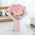 Knitted Flower Bouquets Handmade Woolen Puff Flowers Single Small Crochet Flowers for Valentine Home Decor Valentine'S Day. 