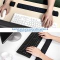 BUBM Memory Foam Keyboard Wrist Pad - Scratch and Stain Resistant Ergonomic Palm Rest Anti Skid(MHST-C(L)/GREY). 