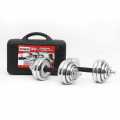 York 30kg Chrome Dumbbell Set | York 30 Kg Adjustable Chrome Dumbbell Set With Barbell Connector. 