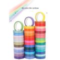 120 Pcs Basic Solid Color Washi Tape Rainbow Masking Tape Decorative Adhesive Tape Sticker Scrapbook Diary Stationery. 