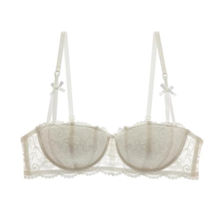 Bizzy%201/2%20Half%20Cup%20Bras%20For%20Women%20Plus%20Size%20Lingerie%20Red%20Thin%20Underwear%20Cotton%20Push%20Up%20Balconette%20Bra%20Top%20Black%20White%20A%20B%20C%20D%20Cup%20-%20Image%204