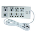 Urja B42-3M 7 Port Extension Multiplug with 2 USB Ports (2.1A), 2500W Power, 10A, 3 Meter Cord – 1 Master Switch, Energy Efficient, Ideal for Home & Office Use. 