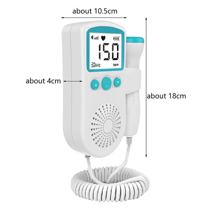 Household Doppler Fetal Heart Rate Monitor For Baby Pregnancy Heartbeat ...