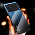Vantime Case for Xiaomi Poco M5 Glossy Glass Gradient Back Hard Shockproof Casing. 