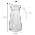 Deli Glass Water Jug with Lid Glass Pitcher Hot Water Jug Milk Carafe Glass Water Jug for Dining Table (Pack of 01) (Pitcher Glass JUG 1700ML). 