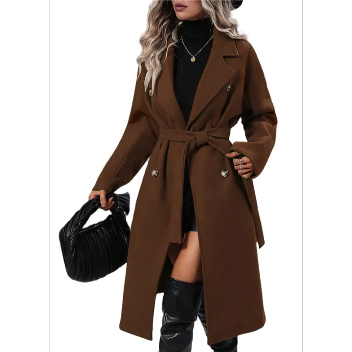 Women's%20Wool%20Pea%20Coat%20Red%20L%20-%20Image%202