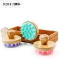 DISICHEN Affordable Silicone Scalp Hair Massager Head Scalp Massage Comb Bamboo Handle Multifunctional Bath Shower Shampoo Hair Washing Brush. 