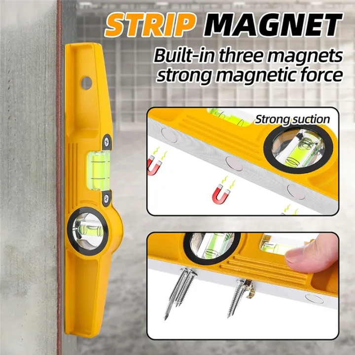 Magnetic Machine Level 10Inch DieCast Magnetic Level, Magnetic Scaffolding Spirit Level ...