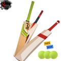 Cricket Bat With Free Tenish Ball (2pcs) (Wooden Bat With 2ft+ Height). 