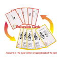 Music Flash Cards Colored Copper Plate Paper Piano Color Coded. 