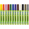 【Mega SP176 Water-based Erasable Paint 3mm Tire Black Card Glass Marker 12 Color Remover Marker. 