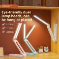 High Quality Foldable Desktop Lamp Rechargeable Portable Reading Lamp Lightweight Adjustable Light Eye Protection Lamp. 