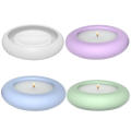 Round Shape  Drip Mold Easy Demold Decorative Handmade Craft Cement Silicone Mold Plaster Compatible Reinforced Silicone Candle Cup Mold for Interior Decoration Candle Making Gardening Enthusiasts. 