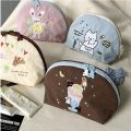 Portable Cartoon Embroidery Storage Bag Nylon Large Capacity Cosmetic Bag Ultralight Zipper Travel Toiletry Bag. 