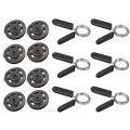 NAMUNY 8Pcs 95mm Black Bearing Pulley Wheel Cable & 6 Pack 1 Inch (25 mm) Barbell Clip Clamps-Dumbbell Spring Collars. 