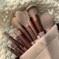 Mini Born 13 makeup brushes Mo Lan Di green beauty fast drySales promotion ing makeup brush set super soft Blush Powder brush. 